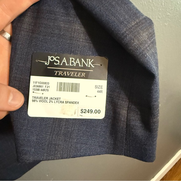 Jos. A. Bank NWT Traveler Jacket Plaid Sports Coat Size 44R - Picture 7 of 7